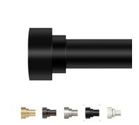 HEI! DEAR Black Curtain Rods 72 to 144 Inch(6-12FT),1 Inch Long Curtain Rod,Adjustable Heavy Duty Curtain Rods,Modern Decorative Drapery Rods,Telescoping Window Single Curtain Rod 36-150",Matte Black