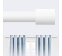 HEI!DEAR White Adjustable Curtain Rods for Windows:48-84 Inch Heavy Duty Curtain Rods for Bedroom Living Room,Pure White Modern Decorative Telescoping Drapery Rods Set with Cylinder Finials,36-88"