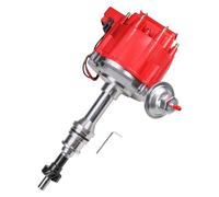 HEI Distributor Module Replacement For Ford 351M 351C 400 429 460 65,000 KV Coil 7500 RPM Ignition Distributor with Cap and Rotor Replace 1046013, PE332U, JM6506BL Red