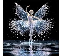 HEIBAGO 5D Diamond Painting Kits for Audlts, DIY Dancing Girl Diamond Art Painting, Full Drill Diamond Dots Kits Girl Rhinestone Embroidery Crystal Crafts for Home Wall Decor 30x30cm