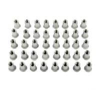 HEIBTENY 1/4"-20 Flat Head Rivet Nuts 40 Pcs Set, Threaded Insert Fasteners,Stainless Steel with Knurled Round Body for Secure Assembly in Furniture, Automotive