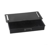 HEIBTENY 1 Piece Under Desk Drawer Organiser 23.5 x 10.5 x 3.5 cm ABS Self-Adhesive Hanging Drawers Storage Box Pop-up Hidden (Black)