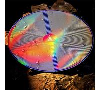 HEIBTENY 10 cm Dual-Sided Rainbow Pyramid Energy Disc Featuring 40-Coil Concentric Structure for Deep Meditation, Consciousness Focus, and Chakra Balancing