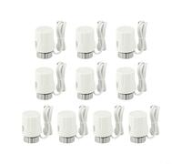 HEIBTENY 10-Pack 230 V Normally Open Electric Heating Actuator for Floor Heating Water Distributors, PC Housing, 110N Thrust, M30x1.5 Thread, IP44 Rated, 3-5 Min Running Time