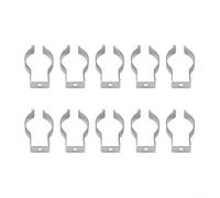 HEIBTENY 10 Pack Spring Terry Tool Clips 304 Stainless Steel Heavy Duty Open Type Holder for Organizing Tools Brooms Rakes Pipes in Garage Shed Cabinet Silver 12mm to 25mm(25MM)