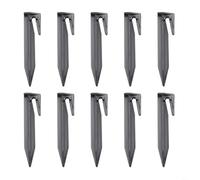 HEIBTENY 100pcs Lawn Mower Boundary Pegs, 8.5cm High Plastic Hooks Anchors, For Securely Anchoring Robot Mower, Fit Cable 0.1-3.8mm, Garden Yard Outdoor Living