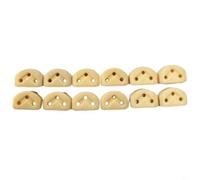 HEIBTENY 12PCS Guitar String Retainer Triple-Cornered String Guide for Classical Flamenco Guitar and Ukulele, Composite Material Chord Tie to Reduce Friction and Extend String Life,(Apricot)
