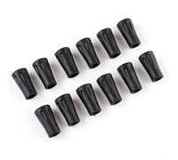 HEIBTENY 12Pcs Rubber Trekking Pole Tip Covers Reinforced End For Hiking Walking 10Mm Inner Diameter Protectors To Reduce Wear And Slipping On Outdoor Camping