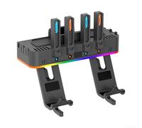 HEIBTENY 2-in-1 Wall Mount Bracket For Nintendo Switch 2 Controllers, Multifunctional Bracket For Organised Storage With 4-Joy-Cons Controller Charging Dock, RGB for LIGHTING Control