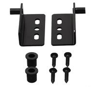 HEIBTENY 2 Pack Black Pivot Door Hinges Heavy Duty Concealed Shaft Hinge with Bushing and Plastic Cap for Wooden Doors Cabinets Easy Installation Iron Hardware