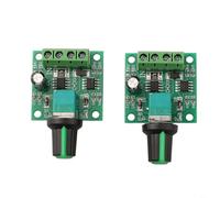 HEIBTENY 2 Pack for PWM DC Motor Controller 2A Low Voltage Regulator and LED Dimmer with Switch, Adjustable 0-100% Duty Cycle, Wide Input Range 1.8V-12V, Self-Restoring Fuse for