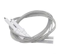 HEIBTENY 2 pcs Gas Cooker Range Stove Ignition Electrode Spark-Plug with 900 mm Cable for BBQ Grill or Gas Hob Replacement Parts, Ceramic Length 35 mm/40 mm/45 mm(45mm)