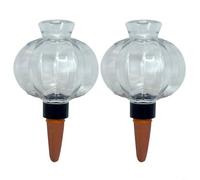 HEIBTENY 2 Pcs Transparent Lantern Style Self Watering Devices for Potted Plants, Automatic Drip Irrigation System for Indoor Outdoor Garden Plant Care
