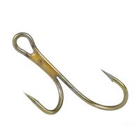 HEIBTENY 20pcs High Carbon Steel Double Fishing Hook, Super Sharp Zander Fishhooks(1#)