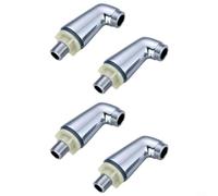 HEIBTENY 2Pcs Bath Filler Shower Mixer Tap Legs Adapter Extension Deck Mounted, Brass Construction with Mirror Shine Finish, Compatible with Wall-Mounted Bath Taps or Exposed Showers(4pcs)