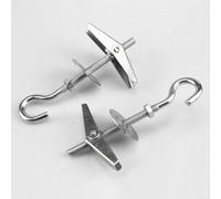 HEIBTENY 2pcs Swag Hook Kit Silver White Finish Plant Hanging Ceiling Hooks