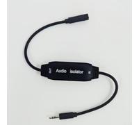 HEIBTENY 3.5mm Audio Ground Loop Noise Isolator, Hum For Eliminator Filter for Car Home Stereo, Static Interference for Clear Sound, and PLAYs, Black, 30cm Cable(Single-headed)
