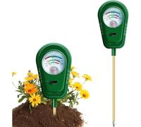 HEIBTENY 3-in-1 Soil Tester with Moisture, pH and Fertility Meter for Accurate Soil Health Analysis Gardens, Farms, Lawns and Potted Plants, No Battery Required, Metal Probes
