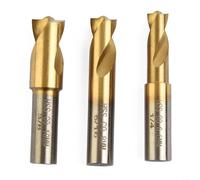 HEIBTENY 3 Pieces 6.5 mm 8 mm 10 mm HSS CO Spot Welding Cutter Welding Drill Titanium Coated Countersink Bit