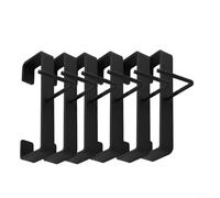 HEIBTENY 4 Inch Concrete Fence Post Panel Clips Clamp, Aluminum Fence Panels Security Brackets for Outdoor Garden Hanging Holder, No Drilling Required(6 PCS)