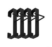 HEIBTENY 4 Inch Concrete Fence Post Panel Clips Clamp, Aluminum Fence Panels Security Brackets for Outdoor Garden Hanging Holder, No Drilling Required(4 PCS)