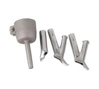 HEIBTENY 4-Pack Welding Nozzle Set For Hot Air Blower 304 Stainless Steel High Temp Leak-Proof Tips For Vinyl PVC PP PE PC Plastic Welding Includes Standard Round