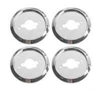 HEIBTENY 4 Pieces Gas Grill Knob Base Replacement, Silver ABS Electroplating Control Switch for BBQ Outdoor Cooking, Rotating Valve Stem 7.5cm Diameter(10pcs)