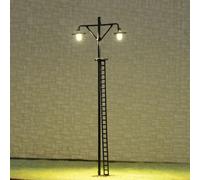 HEIBTENY 4 pieces HO-LED miniature street light model yard light, model railway, railway, tram station, lantern post for model building accessories (A)