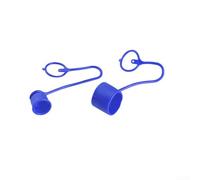 HEIBTENY 4 Sets Hydraulic Quick Coupler Dust-Caps For Bobcat 1/4" 3/8" 1/2" Flat-Face Fittings PVC Protective Covers Industrial Machinery Accessories(3/8)
