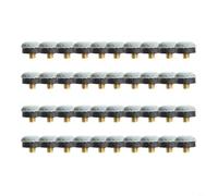 HEIBTENY 40Pcs Billiard Pool Cue Tips Screw-On Replacement with Nylon Ferrules, 10-13mm Assorted Sizes for Threaded for CUES, PU Leather and Brass Construction for Easy(11MM)