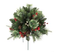 HEIBTENY 45CM Semi-Circular Mushroom Christmas Tree Weather-Resistant Plastic Outdoor Holiday Decor For Snow-Covered Yard Festive Garden Entrance Decoration Green(1)