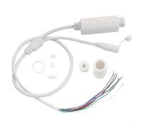 HEIBTENY 48V to 12V for POE Module Weatherproof Cable for RJ45 IP CCTV Camera, IEEE802.3af DC Male Adapter with Terminals, 70cm White Power over Ethernet Wire