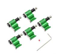 HEIBTENY 5pcs Aluminum Alloy Oil Line Adapter Wire Guide For Mountain And Road Bikes Suitable For Hydraulic Brake Hoses And Transmission Lines With Locking Screws(green)