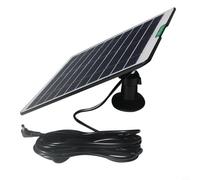 HEIBTENY 5W Solar Charging Panel with 300cm Cable for Ring Doorbell and Security Camera, Monocrystalline Silicon Solar Charger for 3V-5V Battery Devices(Black)