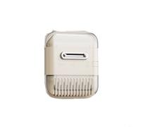 HEIBTENY 6-in-1 Hair Trimmer Comb Adjustable Multi-Function Styling Tool With Thinning And Bangs Cutting Anti-Static Teeth For DIY Home Grooming Portable ABS And(White)