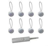 HEIBTENY 8 Pcs Bed Sheet Clips Anti-Slip Quilt Holder, With Crochet Hook Needleless Fastener, For Duvet Cover Blanket Secure Grip Buckle Fixator, For Home Bedroom(Gray)