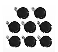 HEIBTENY 8 Pcs Replacement Heater Wheel, Pulley Caster Heater Wheels For Midea For Pioneer Electric Oil Heaters, Plastic Omni-Directional Casters Replacement(8 PCS Without Brake)