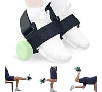 HEIBTENY Adjustable Ankle Strap For Dumbbells Nylon Leg Foot Harness With Secure Fit For Gym Home Workouts Weightlifting Resistance Training Physical Therapy Black(One set of two)
