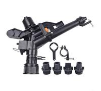 HEIBTENY Adjustable Rocker Sprinkler for 360° Rotating Irrigation, 1.5" Female Thread Connection, 13-20 m Spray Radius, 3-5 Bar Working Pressure, Plastic Construction - for