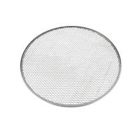 HEIBTENY Aluminum Mesh Pizza Screen Perforated Baking Tray Heavy Duty Round Net Plate For Crispy Crust 8 To 20 Inch Even Heat Distribution Sturdy Clean Essential Tool(12 in)