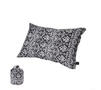 HEIBTENY Automatic Inflatable Travel Pillow With Self-Filling Design Portable Neck And Head Support For Camping Hiking Lunch Break Bedroom Guest Room Use High-Resilience(Black and white)