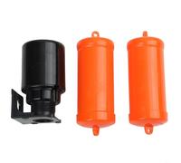 HEIBTENY Automatic Water Level Controller Float Switch for Tank Pool, Dual-Ball Design, 5A 250V, Heat-Resistant PP Material, For Easy Install with L-Bracket, Orange/Yellow(Orange)