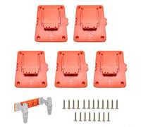 HEIBTENY Battery Storage Rack for 20V Max Li-ion Tools, Wall Mount Holder Compatible with for Black and Decker 20V Batteries, Space Saving Organizer for Garage Workshop Shed, Yellow(5PCS)