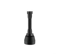 HEIBTENY Black Brass Kitchen Faucet Spray Head 360 Degree Swivel Extender With 3 Modes Anti-Splash Sprayer For Sink Internal External Thread(B)