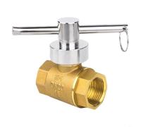 HEIBTENY Brass Electric Ball Valve DN15 DN20 DN25 Key Lock Control 1/2" 3/4" 1" PTFE Seal 16MPa High Pressure For Water Heating Plumbing Systems(DN 3/4)
