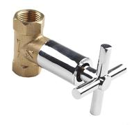 HEIBTENY Brass Quick Opening Drain Valve 1/2 Inch and 3/4 Inch Shower Shut Off Plumbing Fitting with Zinc Alloy Handle Rust Proof, Easy Install(1/2”)
