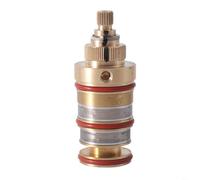 HEIBTENY Brass Thermostatic Valve Cartridge for Bath Mixer Shower Faucet Replacement, Hot and Cold Water Control Core with Safety Override, Easy Fit Repair Kit for Plumbing(H4)