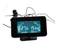 HEIBTENY Car LCD Meter Digital Water Temperature Gauge and Voltmeter, 9-39V Voltage Tester with -10 to 120C Range, ABS Body Tool for Auto Repair, Black