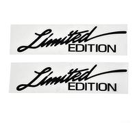 HEIBTENY Car Stickers, Set of 2, Limited Edition Decorative Sticker, Metal, Universal Car Accessories, Black/White/Color