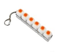 HEIBTENY Caramel Bread Shaped Keyboard Fidget Clicker Keychain with Crisps Sound, Portable Stress Relief Toy for Adults and Teens to for Improve Focus at Work, Ease Anxiety(F)